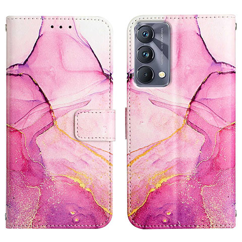 Coque Portefeuille Motif Fantaisie Livre Cuir Etui Clapet Y04B pour Realme GT Master 5G Rose Rouge