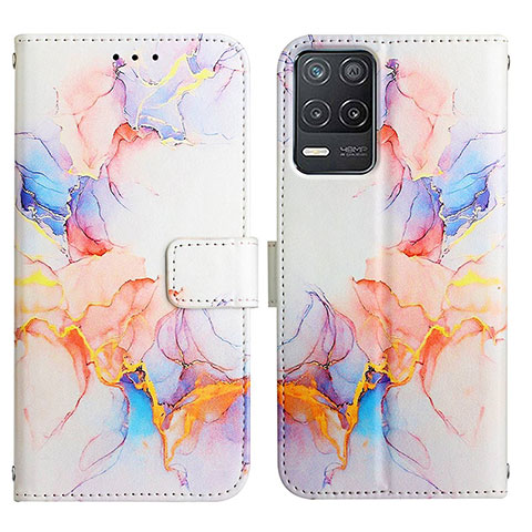 Coque Portefeuille Motif Fantaisie Livre Cuir Etui Clapet Y04B pour Realme Q3 5G Bleu