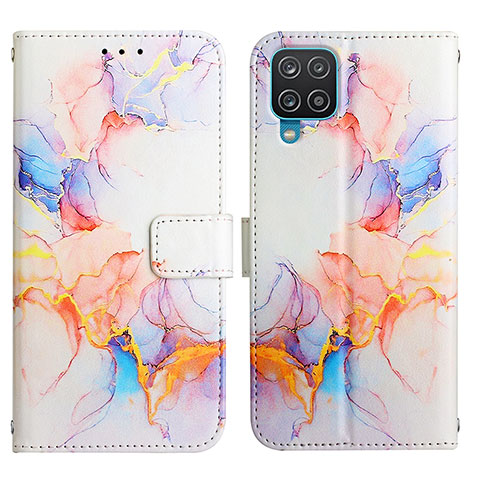 Coque Portefeuille Motif Fantaisie Livre Cuir Etui Clapet Y04B pour Samsung Galaxy A12 5G Bleu