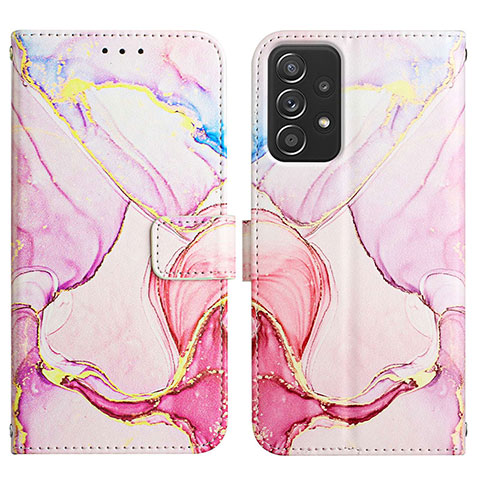 Coque Portefeuille Motif Fantaisie Livre Cuir Etui Clapet Y04B pour Samsung Galaxy A23 4G Rose