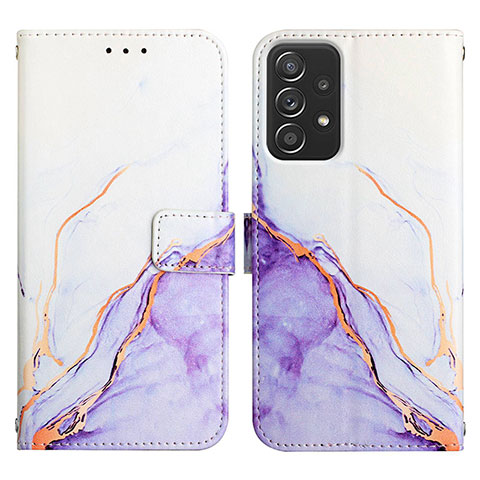 Coque Portefeuille Motif Fantaisie Livre Cuir Etui Clapet Y04B pour Samsung Galaxy A23 4G Violet