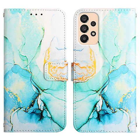 Coque Portefeuille Motif Fantaisie Livre Cuir Etui Clapet Y04B pour Samsung Galaxy A33 5G Vert