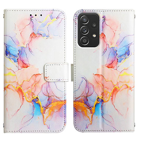 Coque Portefeuille Motif Fantaisie Livre Cuir Etui Clapet Y04B pour Samsung Galaxy A73 5G Bleu