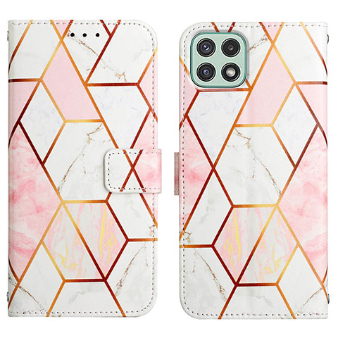 Coque Portefeuille Motif Fantaisie Livre Cuir Etui Clapet Y04B pour Samsung Galaxy F42 5G Blanc