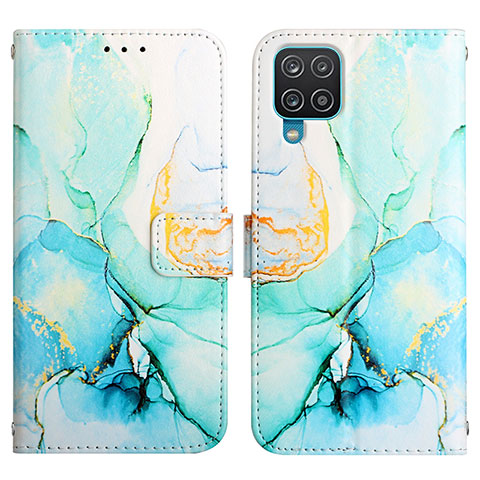 Coque Portefeuille Motif Fantaisie Livre Cuir Etui Clapet Y04B pour Samsung Galaxy M12 Vert