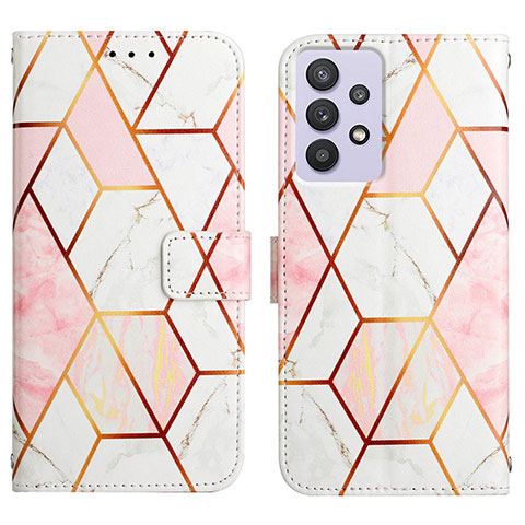 Coque Portefeuille Motif Fantaisie Livre Cuir Etui Clapet Y04B pour Samsung Galaxy M32 5G Blanc