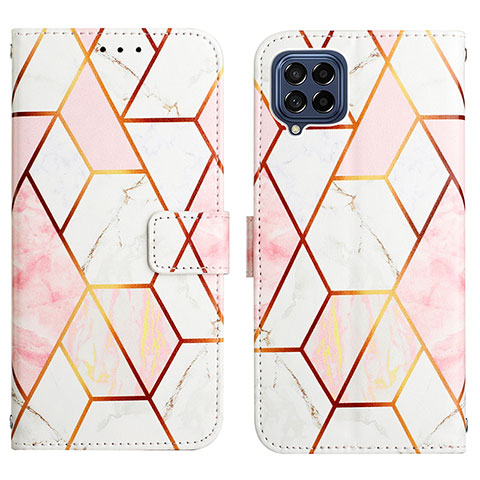 Coque Portefeuille Motif Fantaisie Livre Cuir Etui Clapet Y04B pour Samsung Galaxy M53 5G Blanc