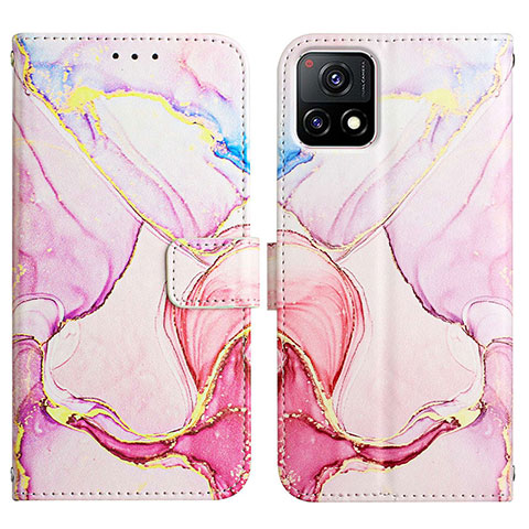 Coque Portefeuille Motif Fantaisie Livre Cuir Etui Clapet Y04B pour Vivo iQOO U3 5G Rose