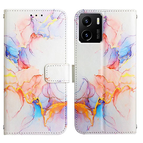 Coque Portefeuille Motif Fantaisie Livre Cuir Etui Clapet Y04B pour Vivo Y10 Bleu