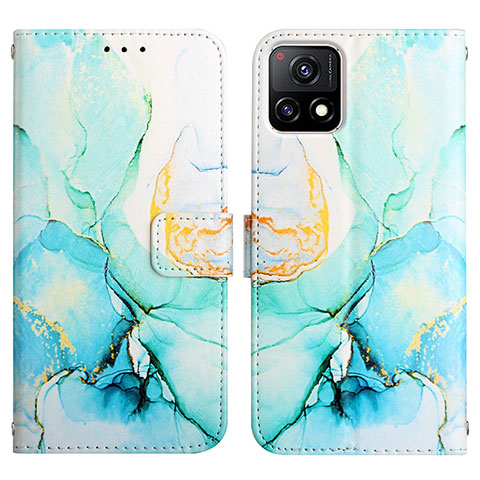 Coque Portefeuille Motif Fantaisie Livre Cuir Etui Clapet Y04B pour Vivo Y31s 5G Vert