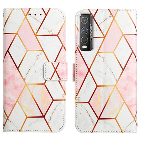 Coque Portefeuille Motif Fantaisie Livre Cuir Etui Clapet Y04B pour Vivo Y50t Blanc