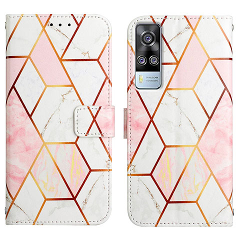 Coque Portefeuille Motif Fantaisie Livre Cuir Etui Clapet Y04B pour Vivo Y51 (2021) Blanc