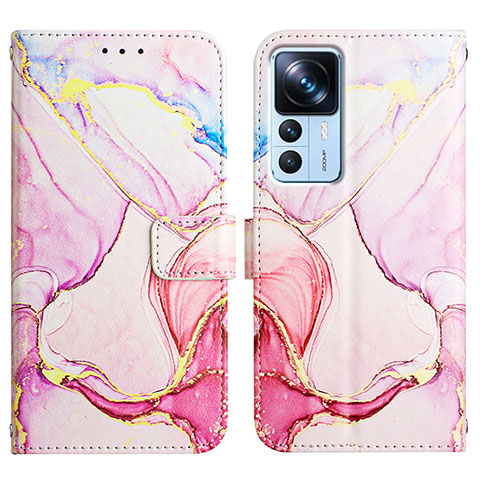 Coque Portefeuille Motif Fantaisie Livre Cuir Etui Clapet Y04B pour Xiaomi Mi 12T Pro 5G Rose