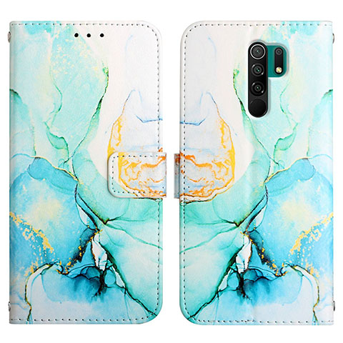 Coque Portefeuille Motif Fantaisie Livre Cuir Etui Clapet Y04B pour Xiaomi Poco M2 Vert