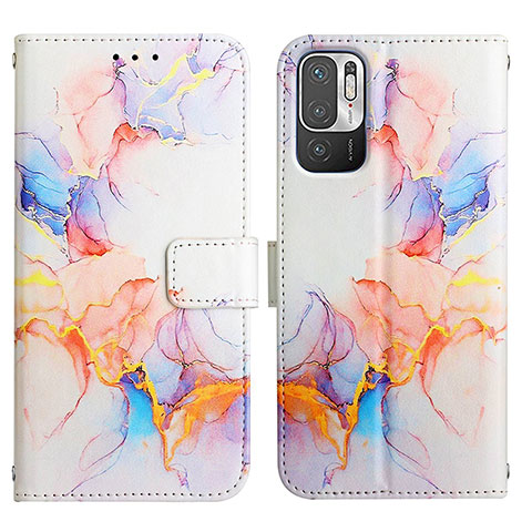 Coque Portefeuille Motif Fantaisie Livre Cuir Etui Clapet Y04B pour Xiaomi POCO M3 Pro 5G Bleu