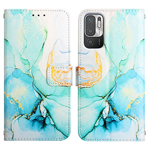 Coque Portefeuille Motif Fantaisie Livre Cuir Etui Clapet Y04B pour Xiaomi POCO M3 Pro 5G Vert