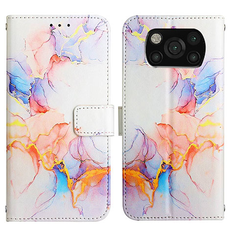 Coque Portefeuille Motif Fantaisie Livre Cuir Etui Clapet Y04B pour Xiaomi Poco X3 Pro Bleu