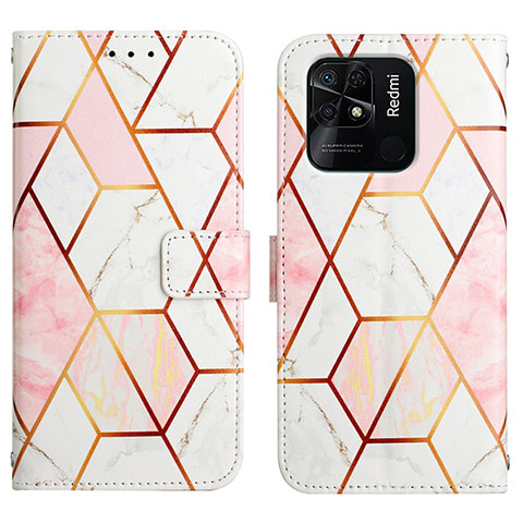 Coque Portefeuille Motif Fantaisie Livre Cuir Etui Clapet Y04B pour Xiaomi Redmi 10 Power Blanc