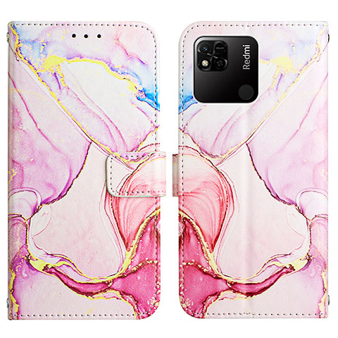 Coque Portefeuille Motif Fantaisie Livre Cuir Etui Clapet Y04B pour Xiaomi Redmi 10A 4G Rose