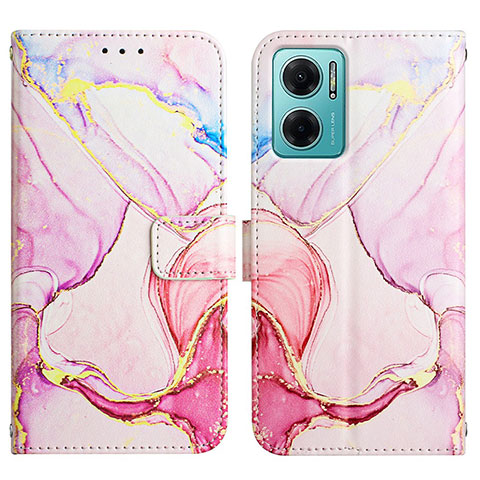 Coque Portefeuille Motif Fantaisie Livre Cuir Etui Clapet Y04B pour Xiaomi Redmi 11 Prime 5G Rose