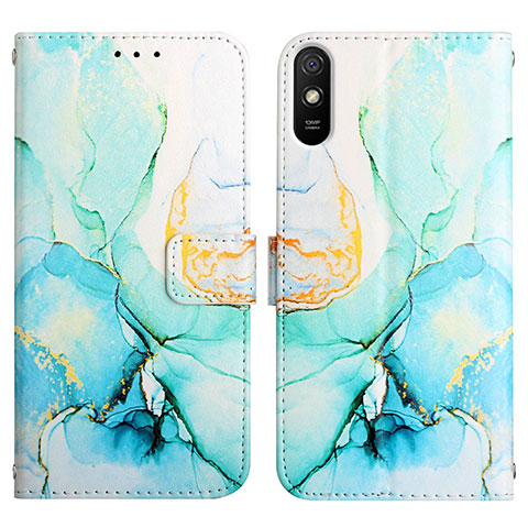 Coque Portefeuille Motif Fantaisie Livre Cuir Etui Clapet Y04B pour Xiaomi Redmi 9i Vert