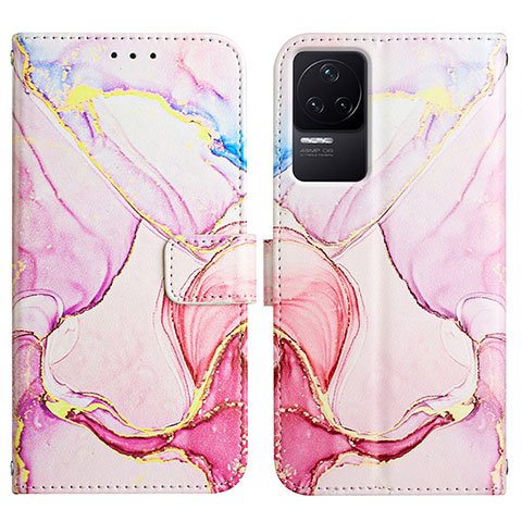 Coque Portefeuille Motif Fantaisie Livre Cuir Etui Clapet Y04B pour Xiaomi Redmi K50 Pro 5G Rose