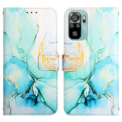 Coque Portefeuille Motif Fantaisie Livre Cuir Etui Clapet Y04B pour Xiaomi Redmi Note 10 Pro 4G Vert