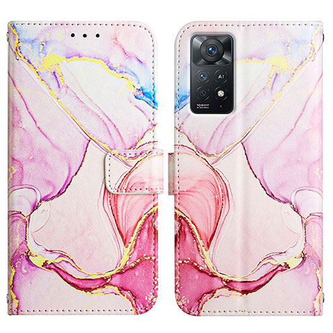 Coque Portefeuille Motif Fantaisie Livre Cuir Etui Clapet Y04B pour Xiaomi Redmi Note 11 Pro 4G Rose