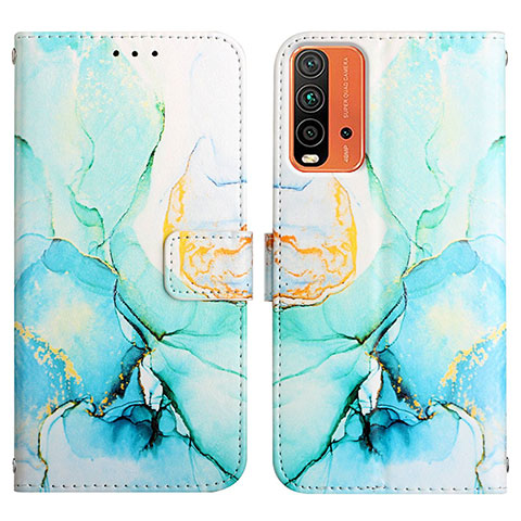 Coque Portefeuille Motif Fantaisie Livre Cuir Etui Clapet Y04B pour Xiaomi Redmi Note 9 4G Vert