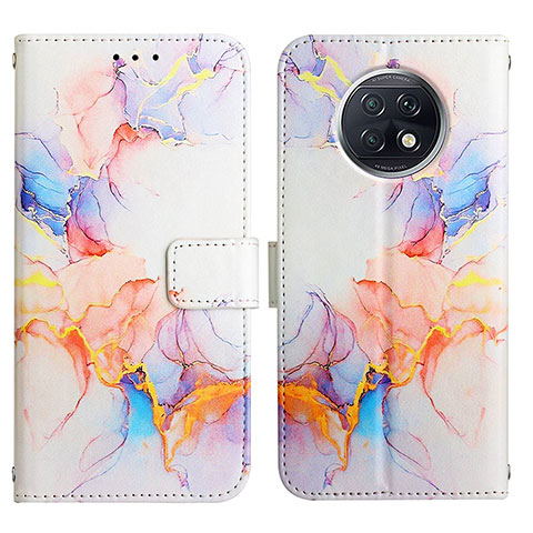 Coque Portefeuille Motif Fantaisie Livre Cuir Etui Clapet Y04B pour Xiaomi Redmi Note 9 5G Bleu