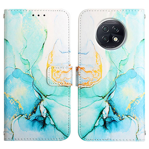 Coque Portefeuille Motif Fantaisie Livre Cuir Etui Clapet Y04B pour Xiaomi Redmi Note 9 5G Vert