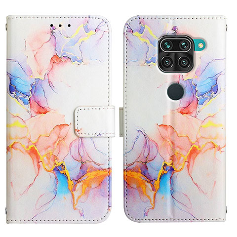 Coque Portefeuille Motif Fantaisie Livre Cuir Etui Clapet Y04B pour Xiaomi Redmi Note 9 Bleu