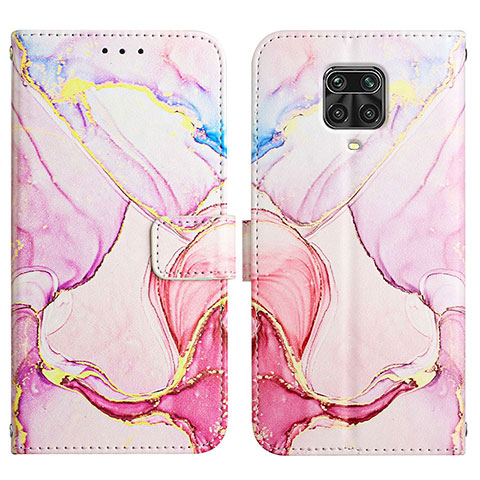 Coque Portefeuille Motif Fantaisie Livre Cuir Etui Clapet Y04B pour Xiaomi Redmi Note 9 Pro Max Rose