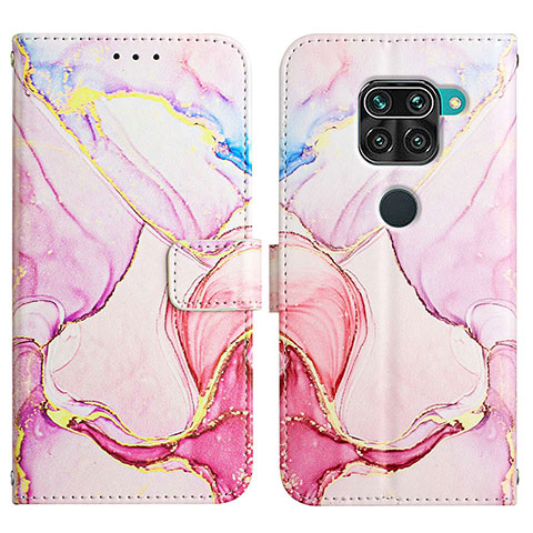 Coque Portefeuille Motif Fantaisie Livre Cuir Etui Clapet Y04B pour Xiaomi Redmi Note 9 Rose