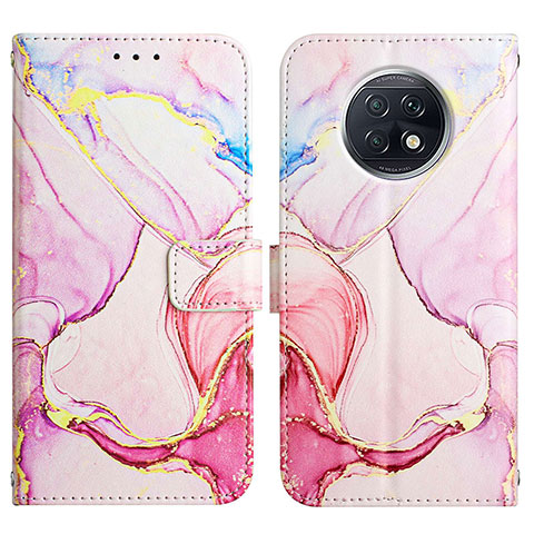 Coque Portefeuille Motif Fantaisie Livre Cuir Etui Clapet Y04B pour Xiaomi Redmi Note 9T 5G Rose