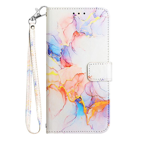 Coque Portefeuille Motif Fantaisie Livre Cuir Etui Clapet Y05B pour Samsung Galaxy A12 Nacho Bleu