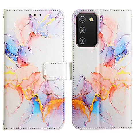 Coque Portefeuille Motif Fantaisie Livre Cuir Etui Clapet Y05B pour Samsung Galaxy F02S SM-E025F Bleu