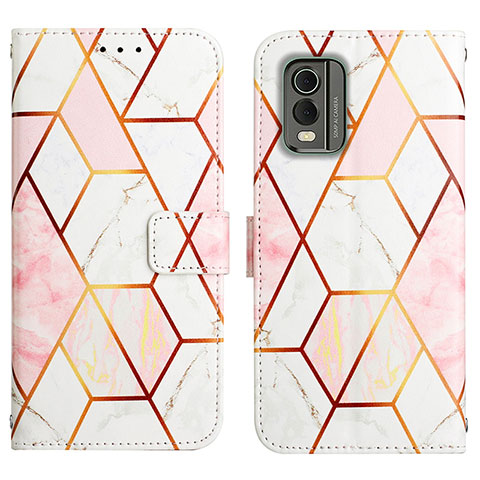 Coque Portefeuille Motif Fantaisie Livre Cuir Etui Clapet YB1 pour Nokia C32 Blanc