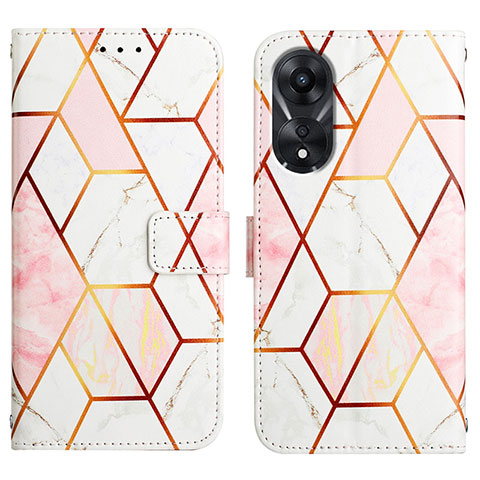 Coque Portefeuille Motif Fantaisie Livre Cuir Etui Clapet YB1 pour Oppo A58 5G Blanc