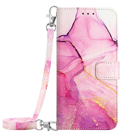 Coque Portefeuille Motif Fantaisie Livre Cuir Etui Clapet YB1 pour Oppo Reno8 T 4G Rose Rouge