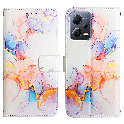 Coque Portefeuille Motif Fantaisie Livre Cuir Etui Clapet YB1 pour Xiaomi Poco X5 5G Bleu