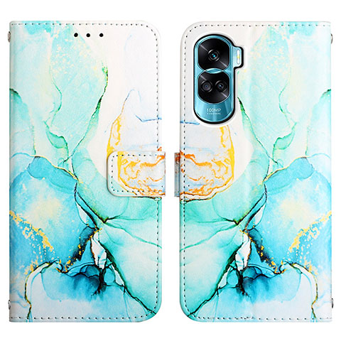 Coque Portefeuille Motif Fantaisie Livre Cuir Etui Clapet YB4 pour Huawei Honor 90 Lite 5G Vert