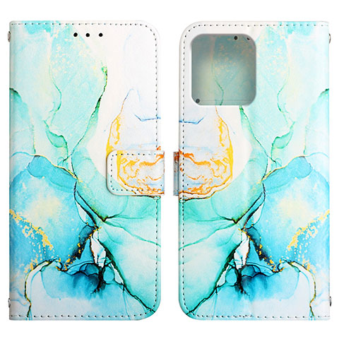 Coque Portefeuille Motif Fantaisie Livre Cuir Etui Clapet YB4 pour Motorola Moto Edge Plus (2023) 5G Vert