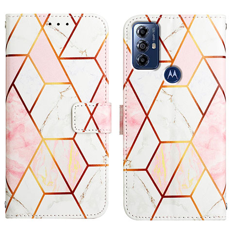 Coque Portefeuille Motif Fantaisie Livre Cuir Etui Clapet YB4 pour Motorola Moto G Play Gen 2 Blanc