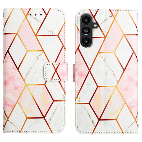 Coque Portefeuille Motif Fantaisie Livre Cuir Etui Clapet YB4 pour Samsung Galaxy A24 4G Blanc