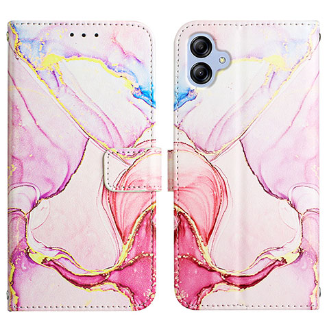 Coque Portefeuille Motif Fantaisie Livre Cuir Etui Clapet YB4 pour Samsung Galaxy M04 Rose