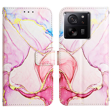 Coque Portefeuille Motif Fantaisie Livre Cuir Etui Clapet YB4 pour Xiaomi Mi 13T Pro 5G Rose