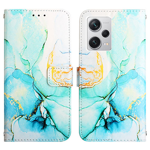 Coque Portefeuille Motif Fantaisie Livre Cuir Etui Clapet YB4 pour Xiaomi Redmi Note 12 Pro+ Plus 5G Vert