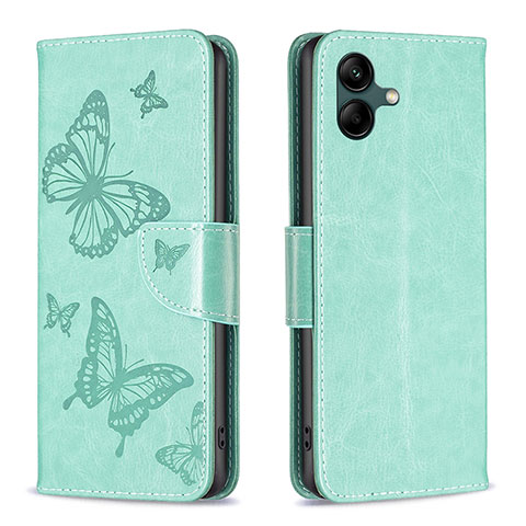 Coque Portefeuille Papillon Livre Cuir Etui Clapet B01F pour Samsung Galaxy A05 Vert