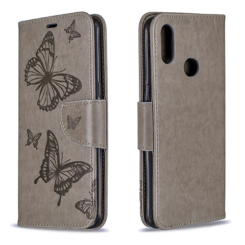 Coque Portefeuille Papillon Livre Cuir Etui Clapet B01F pour Samsung Galaxy A10s Gris